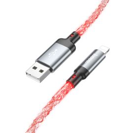 Кабель USB Apple Lightning Hoco U112 (2.4А) <серый>
