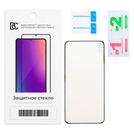 Защитное стекло для Realme 14 Pro 5G (2.5D/закаленное, полная наклейка) <черный> в блистере