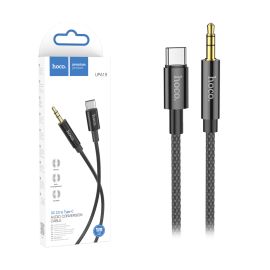 Кабель AUX Type-C - 3.5 mm Hoco UPA-19 (1 м.) <черный>