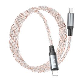Кабель USB-C Apple Lightning Hoco U112 (3A/60W/PD) <серый>