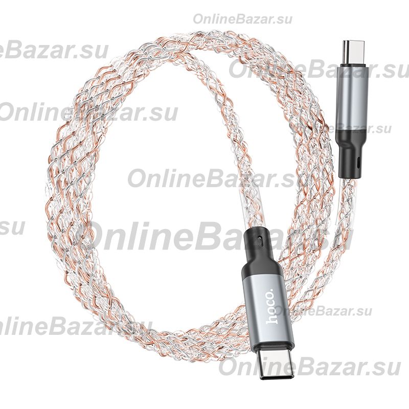 Кабель USB-C Type-C Hoco U112 (3A/60W/PD) <серый> ― Spb.OnlineBazar.su