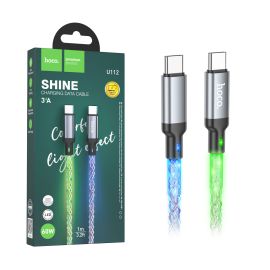 Кабель USB-C Type-C Hoco U112 (3A/60W/PD) <серый>