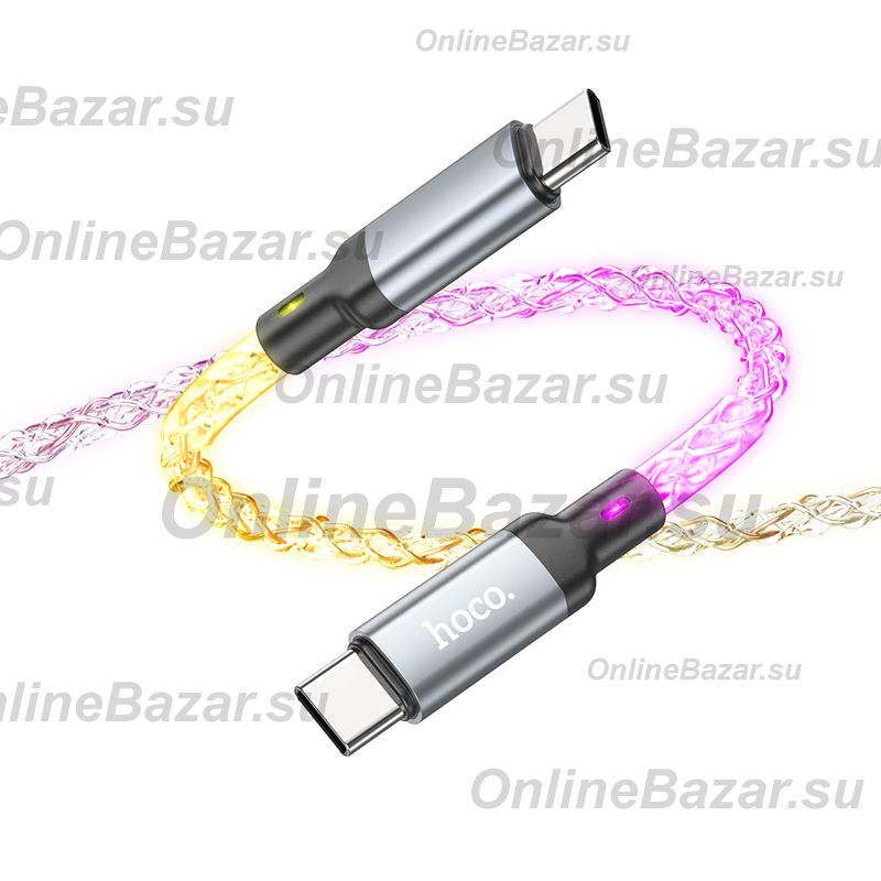 Кабель USB-C Type-C Hoco U112 (3A/60W/PD) <серый> ― Spb.OnlineBazar.su