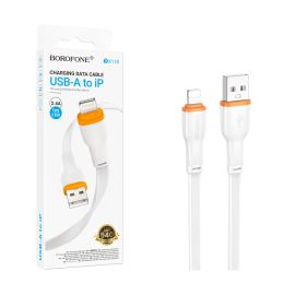 Кабель USB Apple iPhone Lightning Borofone BX118 (2.4A) <белый>