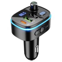 Автомобильный FM модулятор (трансмиттер) Hoco E62 (20W/PD/QC3.0) <черный> ― Spb.OnlineBazar.su