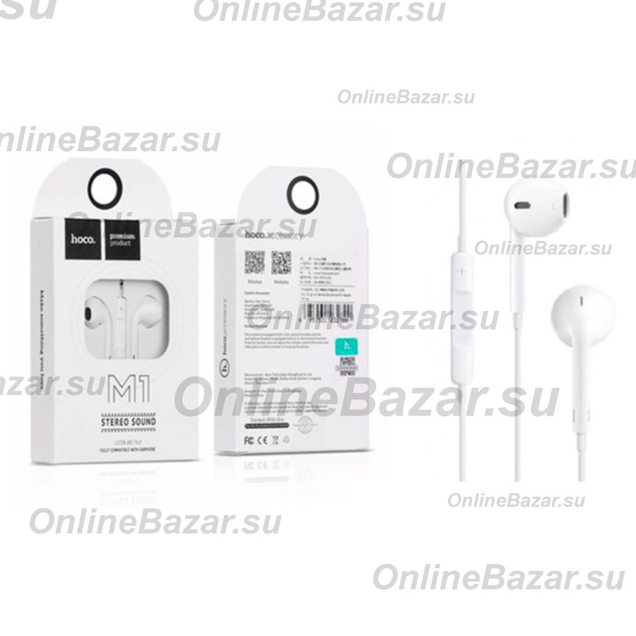 Гарнитура 3.5 Hoco M1 <белый> ― Spb.OnlineBazar.su