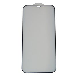 Защитное стекло для Apple iPhone 12 (2,5D/закаленное, матовое, полная наклейка) <черный>