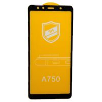 Защитное стекло для Samsung SM-A750F (Galaxy A7 2018) (2,5D/закаленное, полная наклейка) <черный> в блистере ― Spb.OnlineBazar.su