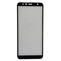 Защитное стекло для Samsung SM-J415F (Galaxy J4 Plus 2018) (2,5D/полная наклейка) <черный> ― Spb.OnlineBazar.su