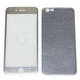 Защитное стекло для Apple iPhone 6 (две стороны 4D) <серебро>