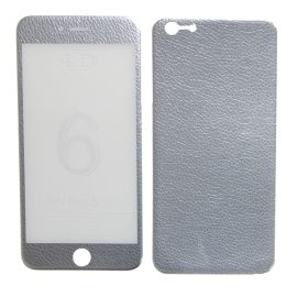 Защитное стекло для Apple iPhone 6 Plus (две стороны 4D) <серебро>