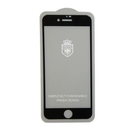 Защитное стекло для Apple iPhone 8 (2.5D пластик/полная наклейка) <черный>