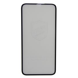 Защитное стекло для Apple iPhone 11 (2.5D пластик/полная наклейка) <черный>