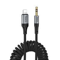 Кабель AUX 3.5mm - Lightning Hoco UPA33A (1.5 м) <черный> ― Spb.OnlineBazar.su