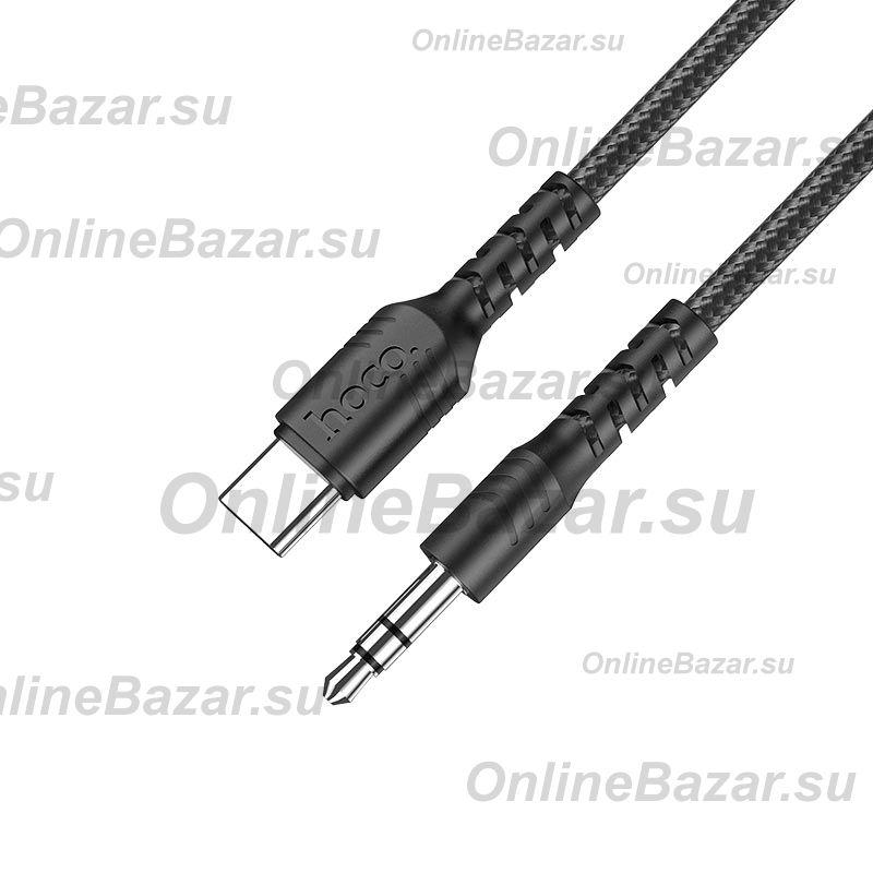 Кабель AUX Type-C - 3.5 mm Hoco UPA-17 (1 м.) <черный> ― Spb.OnlineBazar.su