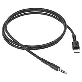 Кабель AUX Type-C - 3.5 mm Hoco UPA-17 (1 м.) <черный>