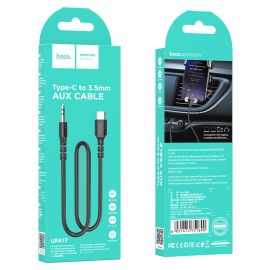 Кабель AUX Type-C - 3.5 mm Hoco UPA-17 (1 м.) <черный>