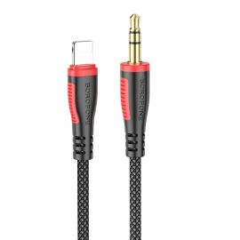 Кабель AUX iPhone Lightning - 3.5 mm Borofone BL14 <черный>