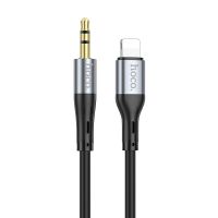Кабель AUX iPhone Lightning - 3.5 mm Hoco UPA22 (1 м) <черный> ― Spb.OnlineBazar.su