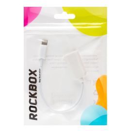 Кабель OTG (USB Host - Apple lightning) RockBox (10 см) <белый>