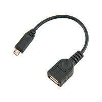 Кабель OTG (USB Host - microUSB) (15 см) <черный> ― Spb.OnlineBazar.su