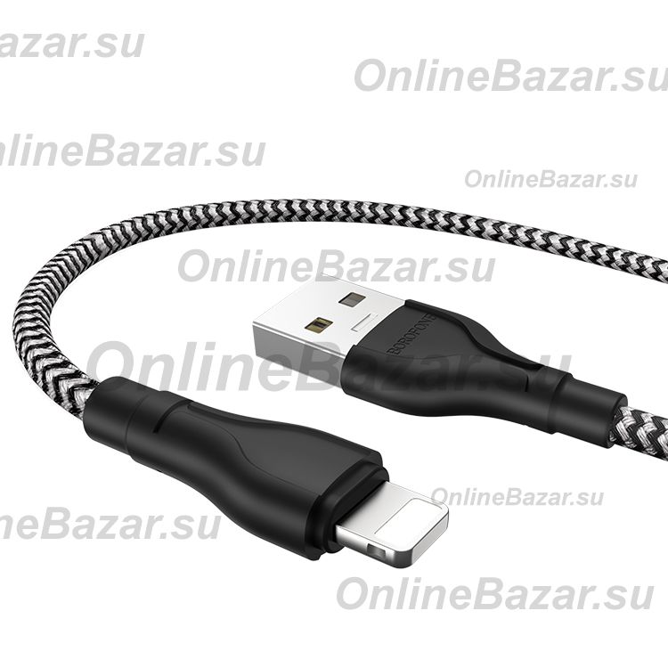 Кабель USB Apple iPhone Lightning Borofone BX39 <черно-белый> ― Spb.OnlineBazar.su