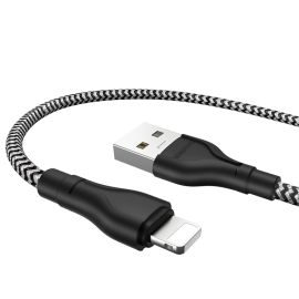 Кабель USB Apple iPhone Lightning Borofone BX39 <черно-белый>