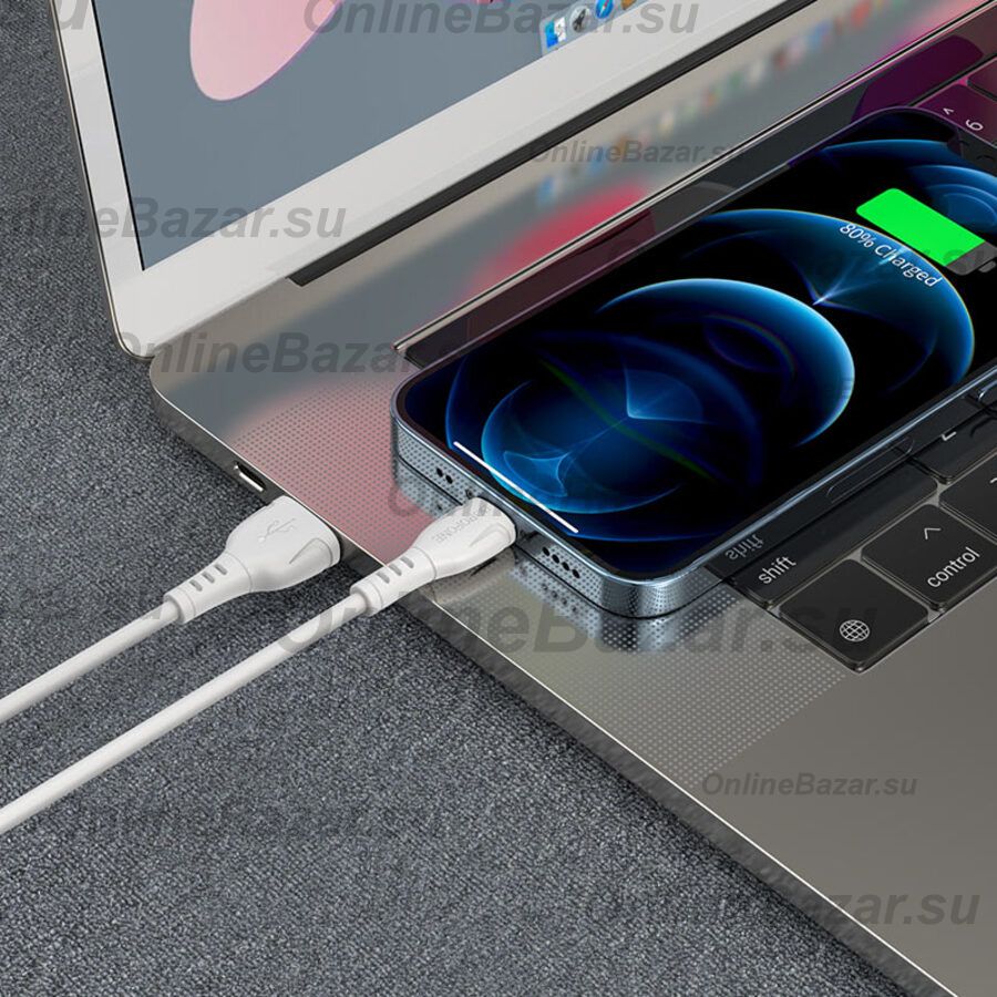 Кабель USB Apple iPhone Lightning Borofone BX51 <белый> ― Spb.OnlineBazar.su