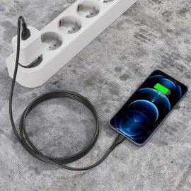Кабель USB Apple iPhone Lightning Borofone BX51 <черный>