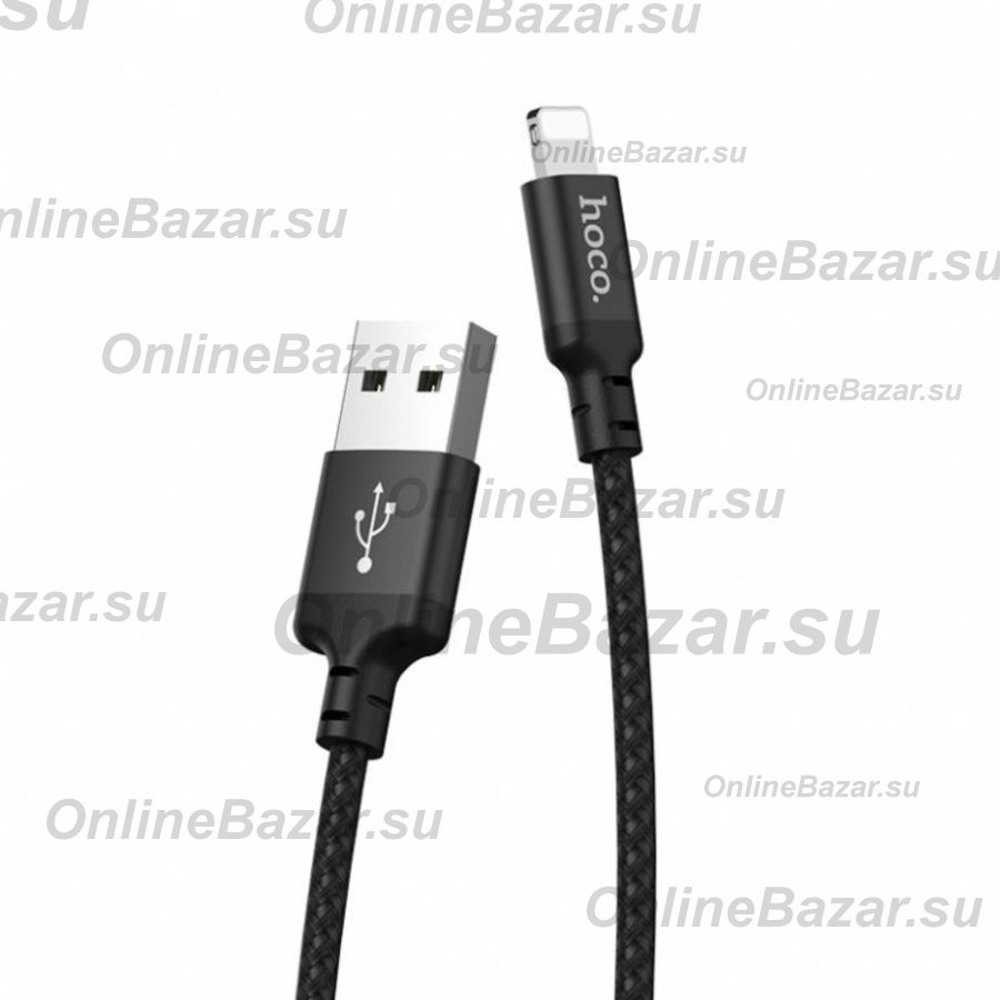 Кабель USB Apple iPhone Lightning Hoco X14 (1 метр) <черный> ― Spb.OnlineBazar.su