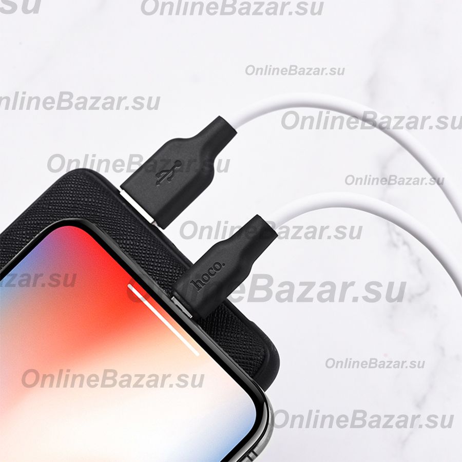 Кабель USB Apple iPhone Lightning Hoco X21 Plus (1 метр) <белый> ― Spb.OnlineBazar.su