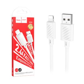 Кабель USB Apple iPhone Lightning Hoco X88 (2 метра) <белый>