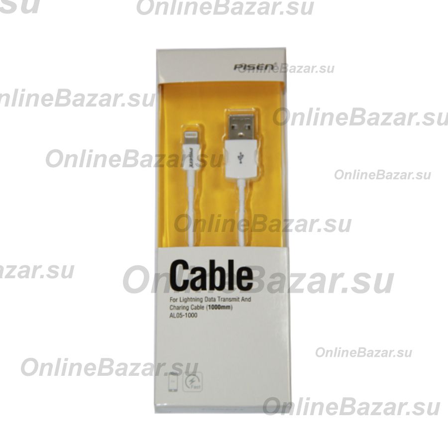 Кабель USB Apple iPhone Lightning Pisen AL05 <белый> ― Spb.OnlineBazar.su