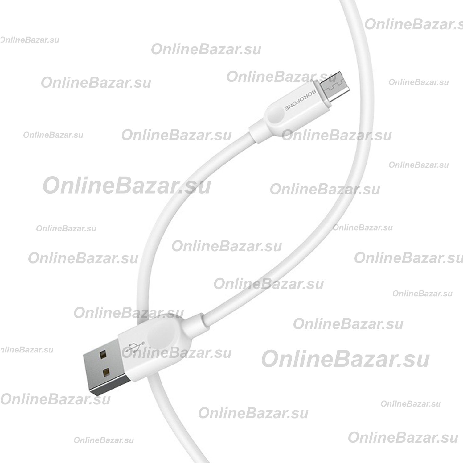 Кабель USB MicroUSB Borofone BX14 (3 метра) <белый> ― Spb.OnlineBazar.su