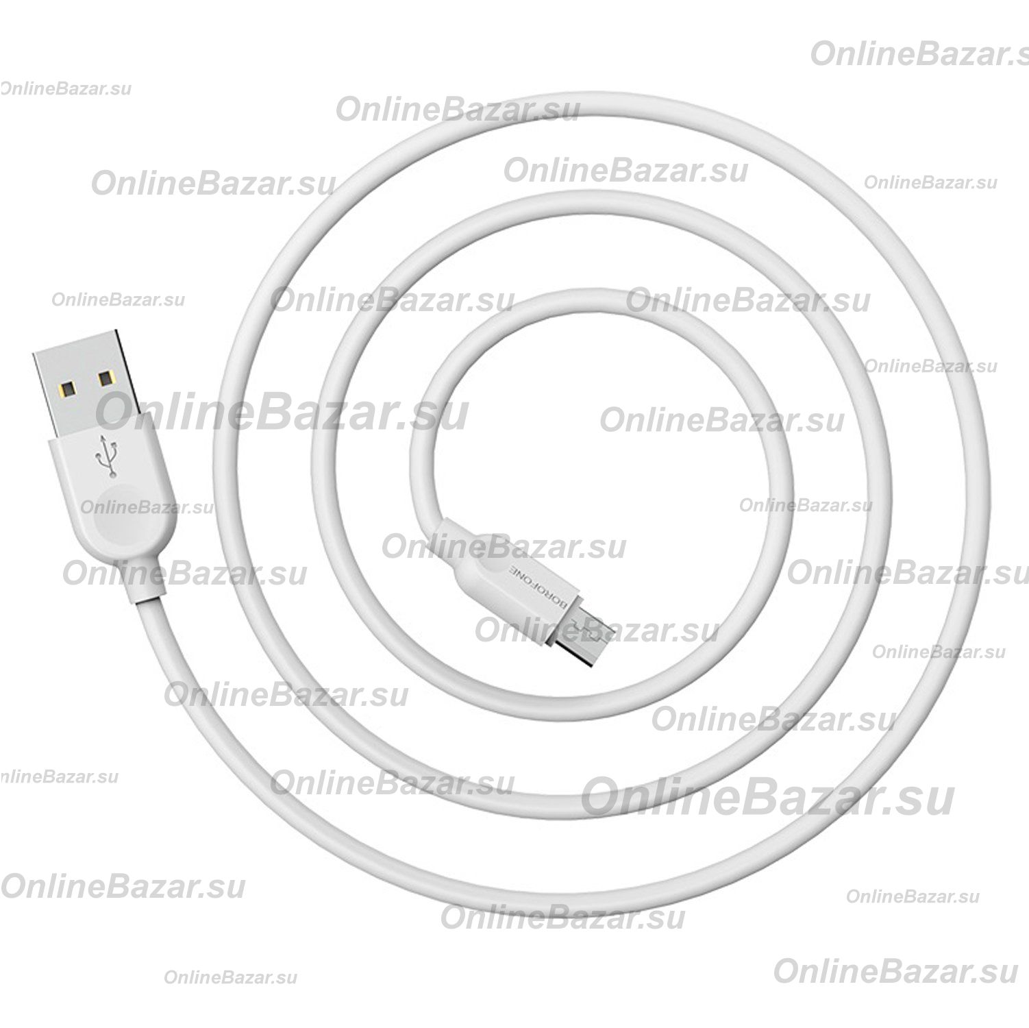 Кабель USB MicroUSB Borofone BX14 (3 метра) <белый> ― Spb.OnlineBazar.su