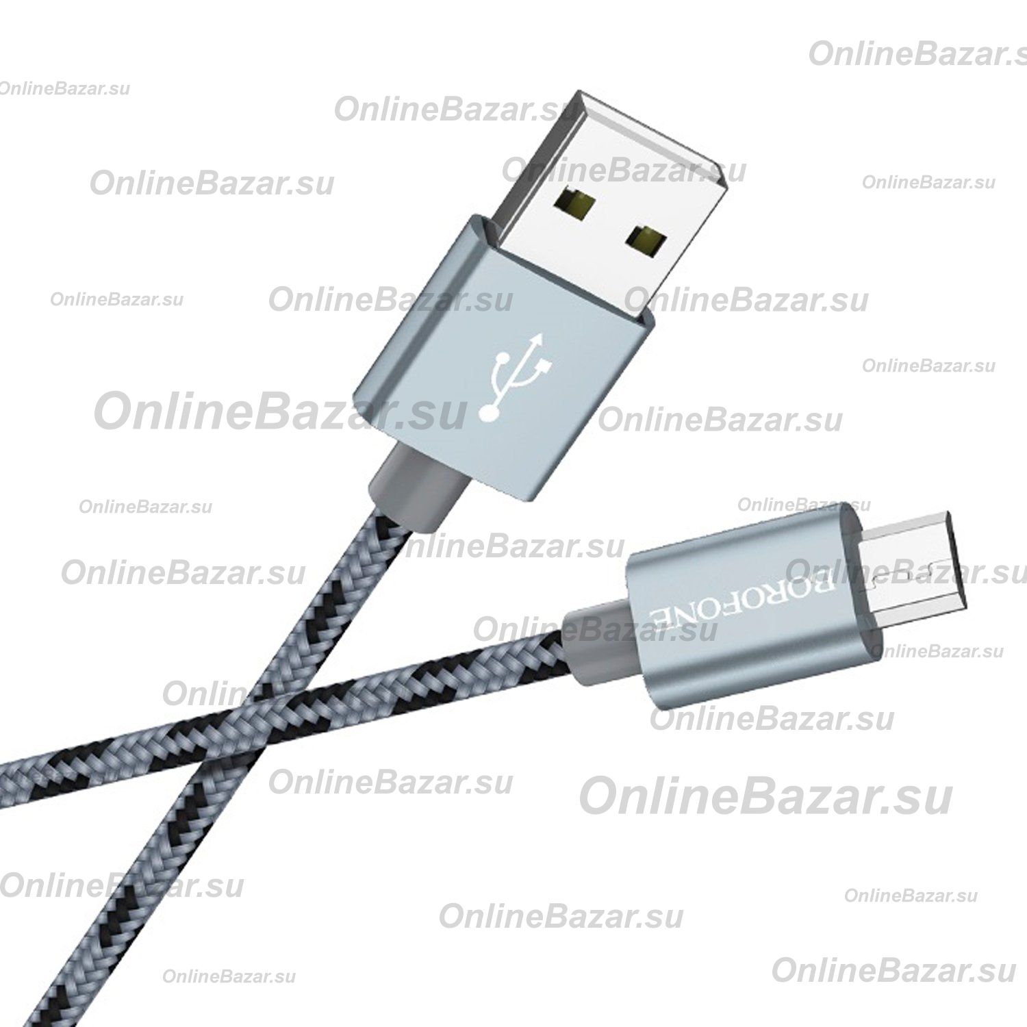 Кабель USB MicroUSB Borofone BX24 <серый> ― Spb.OnlineBazar.su