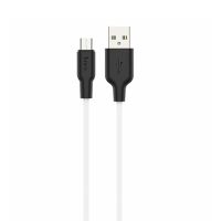 Кабель USB MicroUSB Hoco X21 Plus (1 метр) <белый> ― Spb.OnlineBazar.su