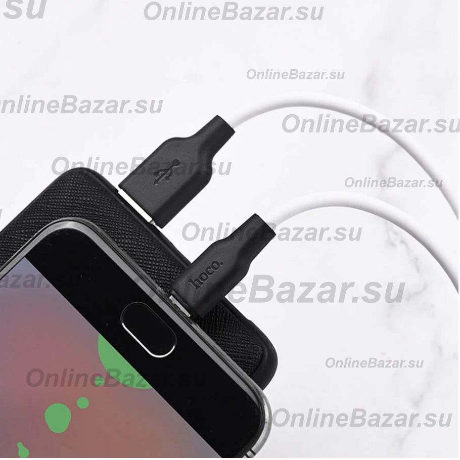 Кабель USB MicroUSB Hoco X21 Plus (1 метр) <белый> ― Spb.OnlineBazar.su