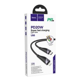 Кабель USB-C Apple iPhone Lightning Hoco U95 <черный>
