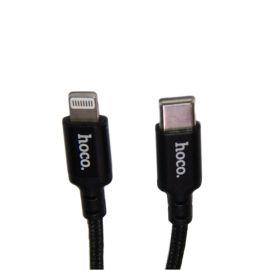 Кабель USB-C Apple iPhone Lightning Hoco X14 (1 метр/PD) <черный>
