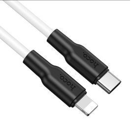 Кабель USB-C Apple iPhone Lightning Hoco X21 Plus (1 м) <белый>