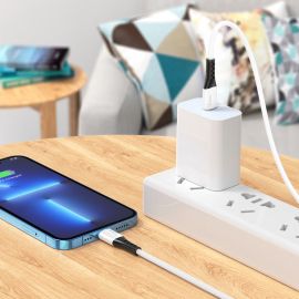 Кабель USB-C Apple iPhone Lightning Hoco X82 <белый>