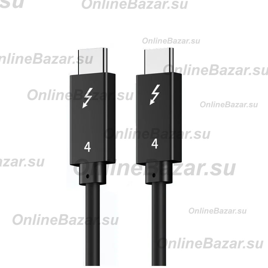 Кабель USB-C Type-C (100W/Thunderbolt 4/PD/2 метра) <черный> ― Spb.OnlineBazar.su