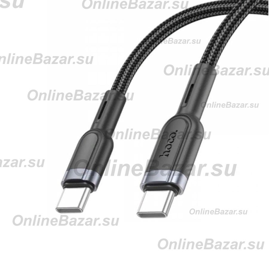 Кабель USB-C Type-C Hoco U117 (60W/интеллектуальное отключение) <черный> ― Spb.OnlineBazar.su