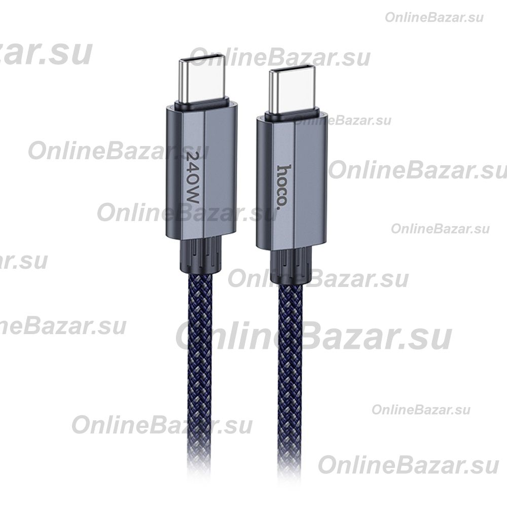 Кабель USB-C Type-C Hoco U134 (1.8 метра) <темно-синий> ― Spb.OnlineBazar.su