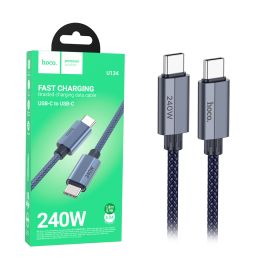 Кабель USB-C Type-C Hoco U134 (1.8 метра) <темно-синий>