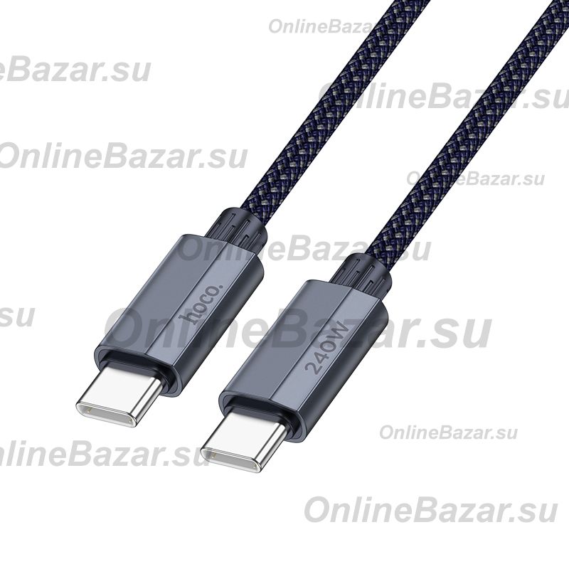 Кабель USB-C Type-C Hoco U134 (1.8 метра) <темно-синий> ― Spb.OnlineBazar.su