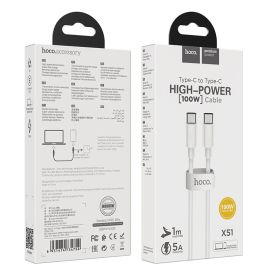 Кабель USB-C Type-C Hoco X51 (1 метр) <белый>