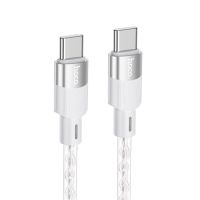 Кабель USB-C Type-C Hoco X99 (3A/60W/PD/прозрачный силикон/термостойкий) <серый> ― Spb.OnlineBazar.su