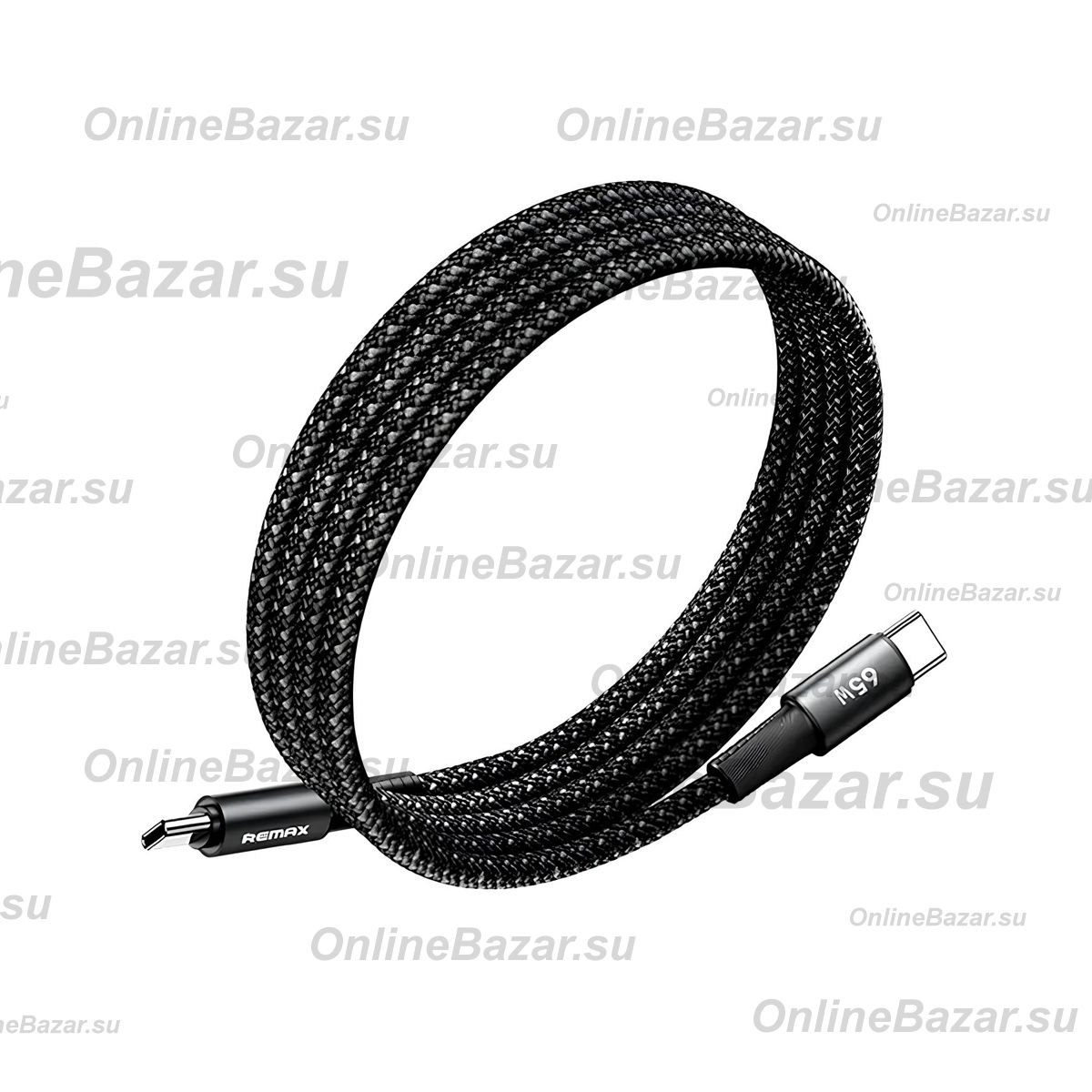 Кабель USB-C Type-C Remax CB07 (65W/1.2 метра) <черный> ― Spb.OnlineBazar.su